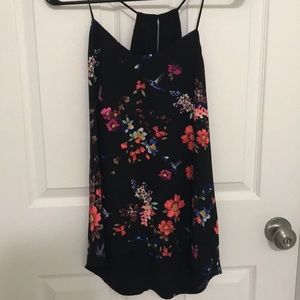 Black floral spaghetti strap top